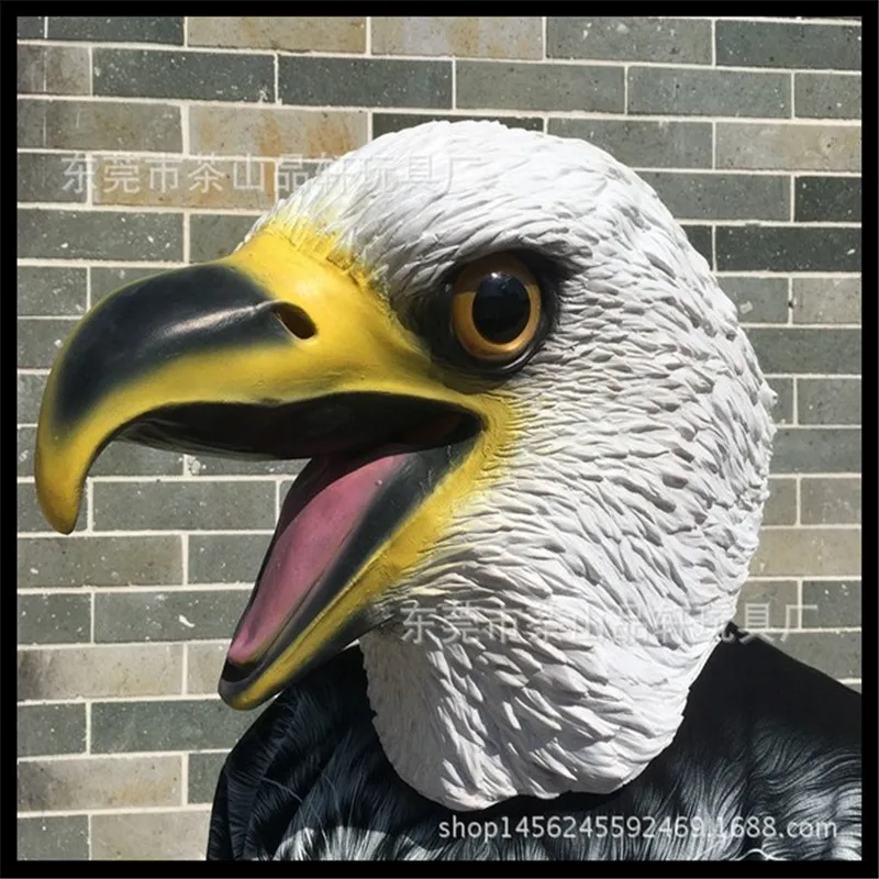 

Top Grade Realistic Eye Animal Head Mask Adult Mask Halloween Cosplay Animal Headgear latex Eagle Mask Cosplay for Party COS