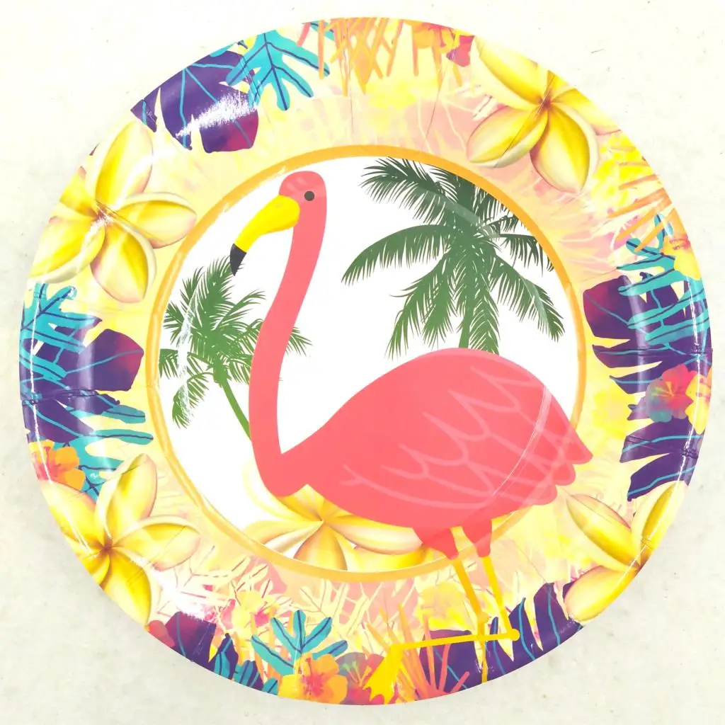 

Flamingo Theme Disposable Tableware Sets Champagne Party Plate Party Supplies Wedding/Kid Birthday/ Pool Party Decoration
