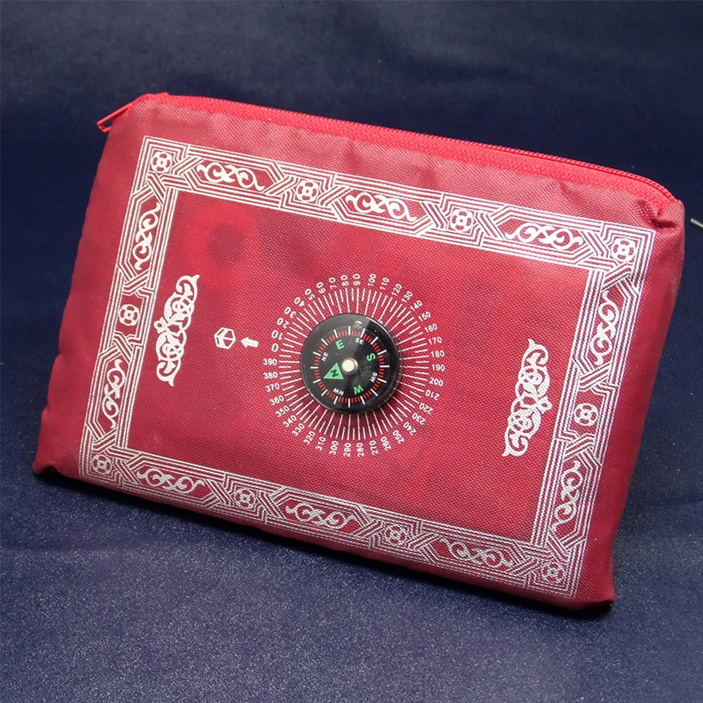 4 цвета молитвенный коврик мусульманский молитвенный коврик с компасом Портативный прочный молитвенный коврик Карманный молитвенный коврик