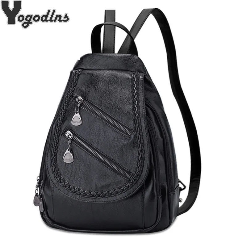 Soft Leather Travel Backpacks