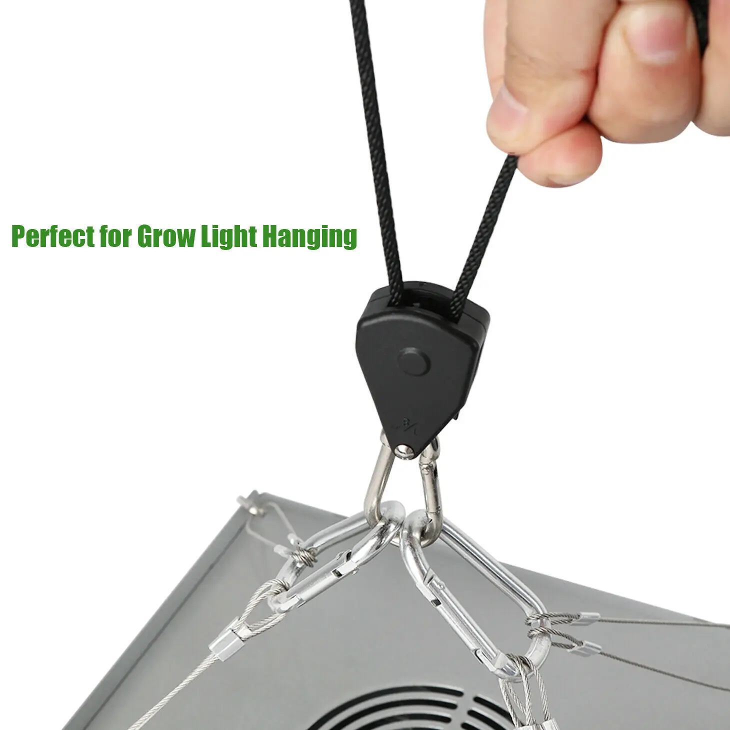 2 шт. 1/8 подвесной веревочный крючок для светодиодный вентилятор для аквариума с углеродным фильтром гидропоники