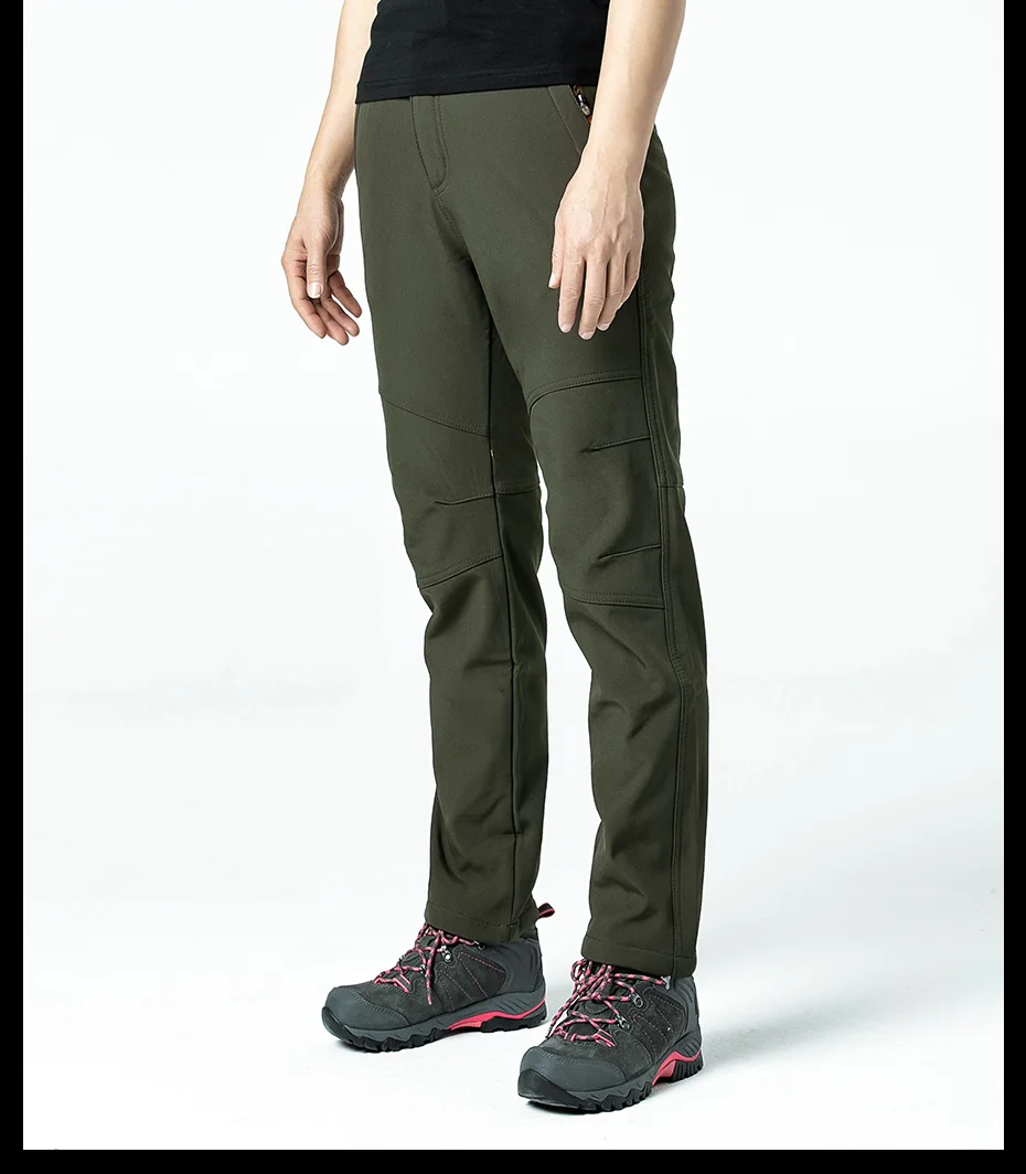 Hiking Pants Winter Woman Waterproof Hunting Trousers Softshell Fleece Warm Women's Pants Lightweight Women's Sports Pants (18)