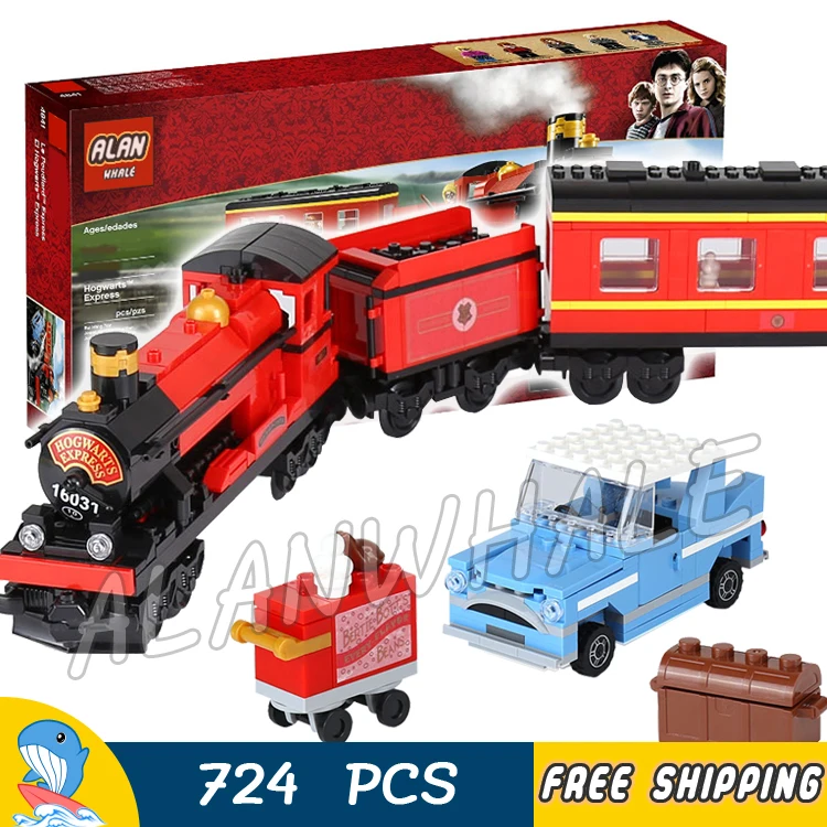

724pcs Hogwarts Express Magic Train Locomotive Cars 16031 Model Building Blocks Toys Bricks Harri Potter Compatible With lego