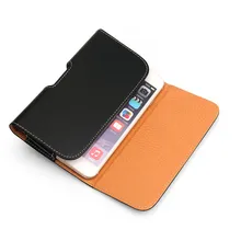 Da cintura para Pendurar Saco Do Telefone PU Malote de Couro Holster Belt Clip Capa Para iphone 6 6 S 5 5S 6 Além de 7 8 caso bolso Preto 4.7 & 5.5 polegada