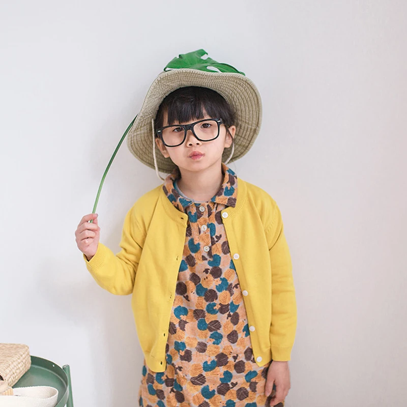 

2019 Spring Unisex Children Knitted Cardigan Sweaters Causal O-neck Outer Sweaters Baby Clothes Girls LZ121