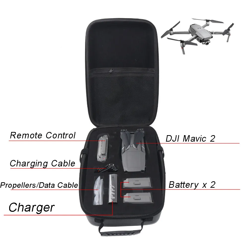 Portable Carrying Case Hard Backpack Bag Waterproof Anti-Shock For DJI Mavic 2