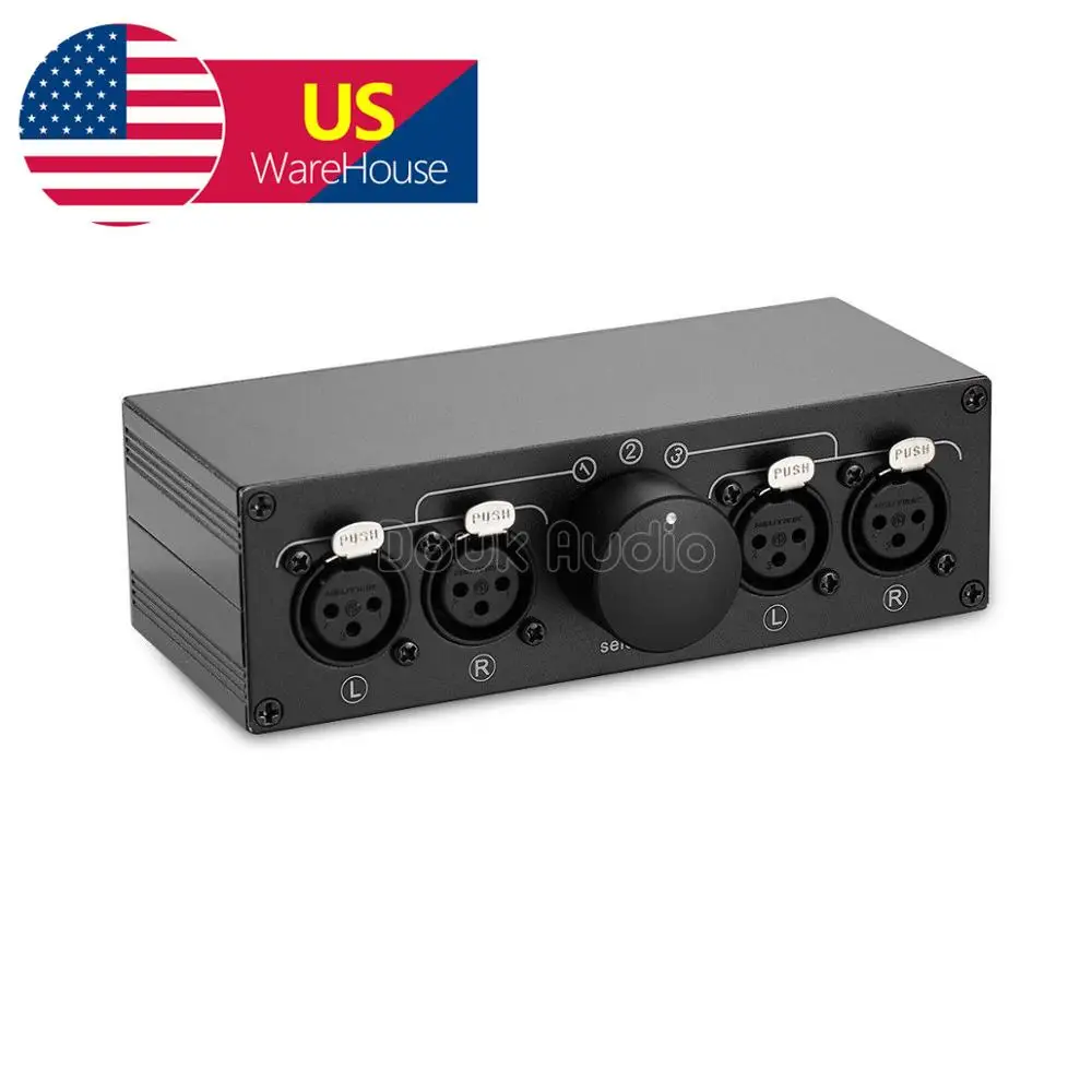 

Nobsound Multi Changer XLR Line Selector Audio Switcher Splitter Distributor 3-IN-1-OUT for Home Audio