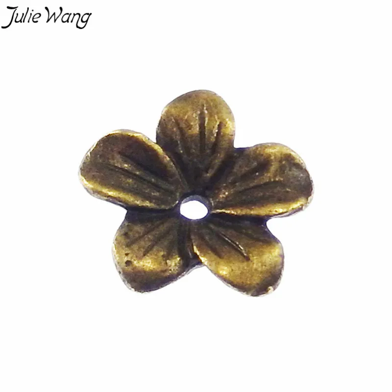 

Julie Wang 60PCS Wholesale Antique Bronze Exquisite Flower Shape Alloy Bead Caps Bracelet Anklet Earring Jewerly Making Findings