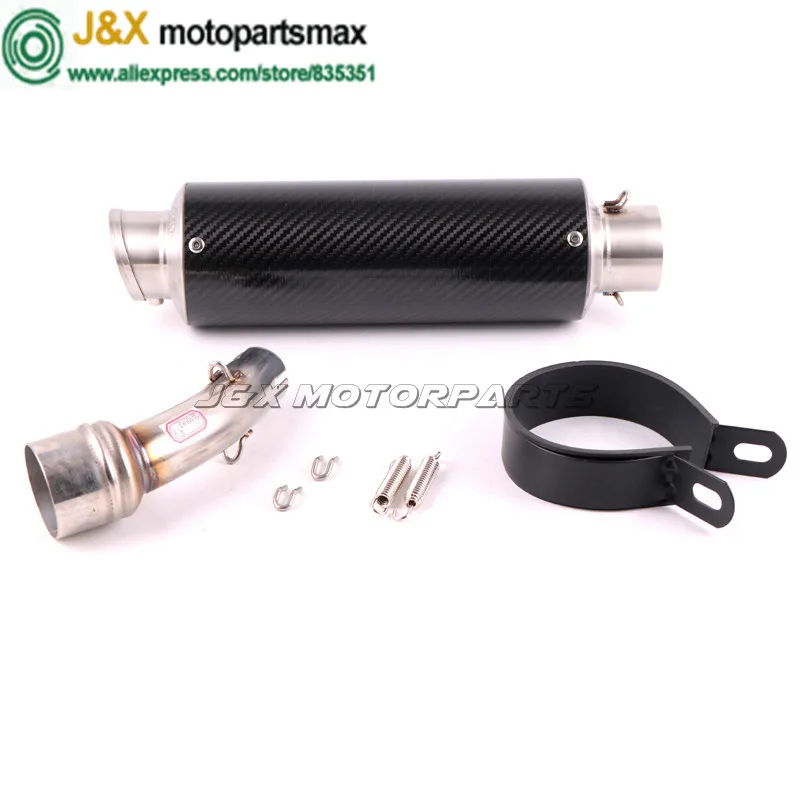 e-mark yzf-r3 Motorcycle Exhaust Full System Contact Middle Pipe + Muffler For Yamaha R3 2015-2019 Slip On | Автомобили и