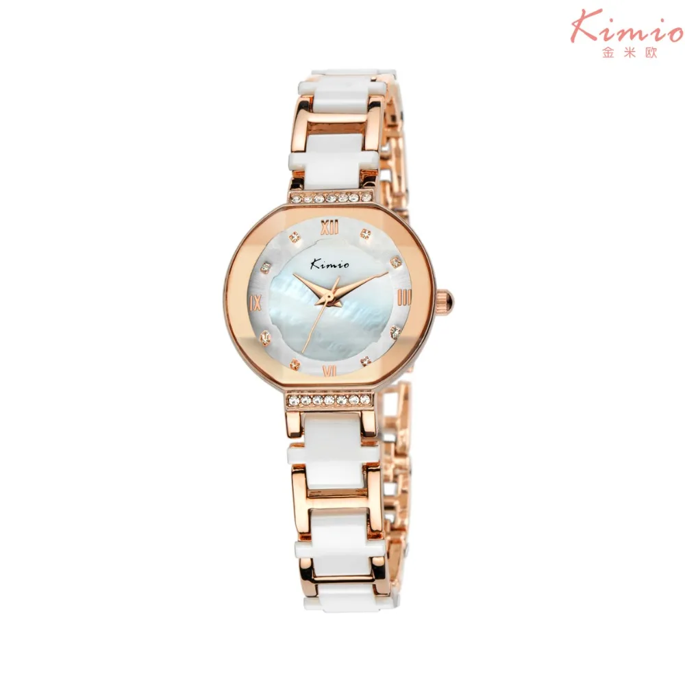 

2017 Top Fashion Kimio Luxury Brand Quartz Women Watches Diamond Clock Bracelet Ladies Dress Gold Ceramic Hodinky Montre Femme
