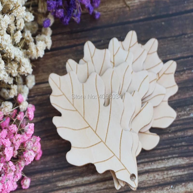 Foglie Di Quercia Di Legno Del Mestiere Forme Compensato Albero Inglese Quercus Robur Foglia