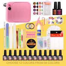 Лак для ногтей Набор для ультрафиолетовой обработки все для маникюра 36 Вт УФ лампа для ногтей сухие Блестки для декорирования Арт Набор 12 шт гель лак маникюрный лак набор