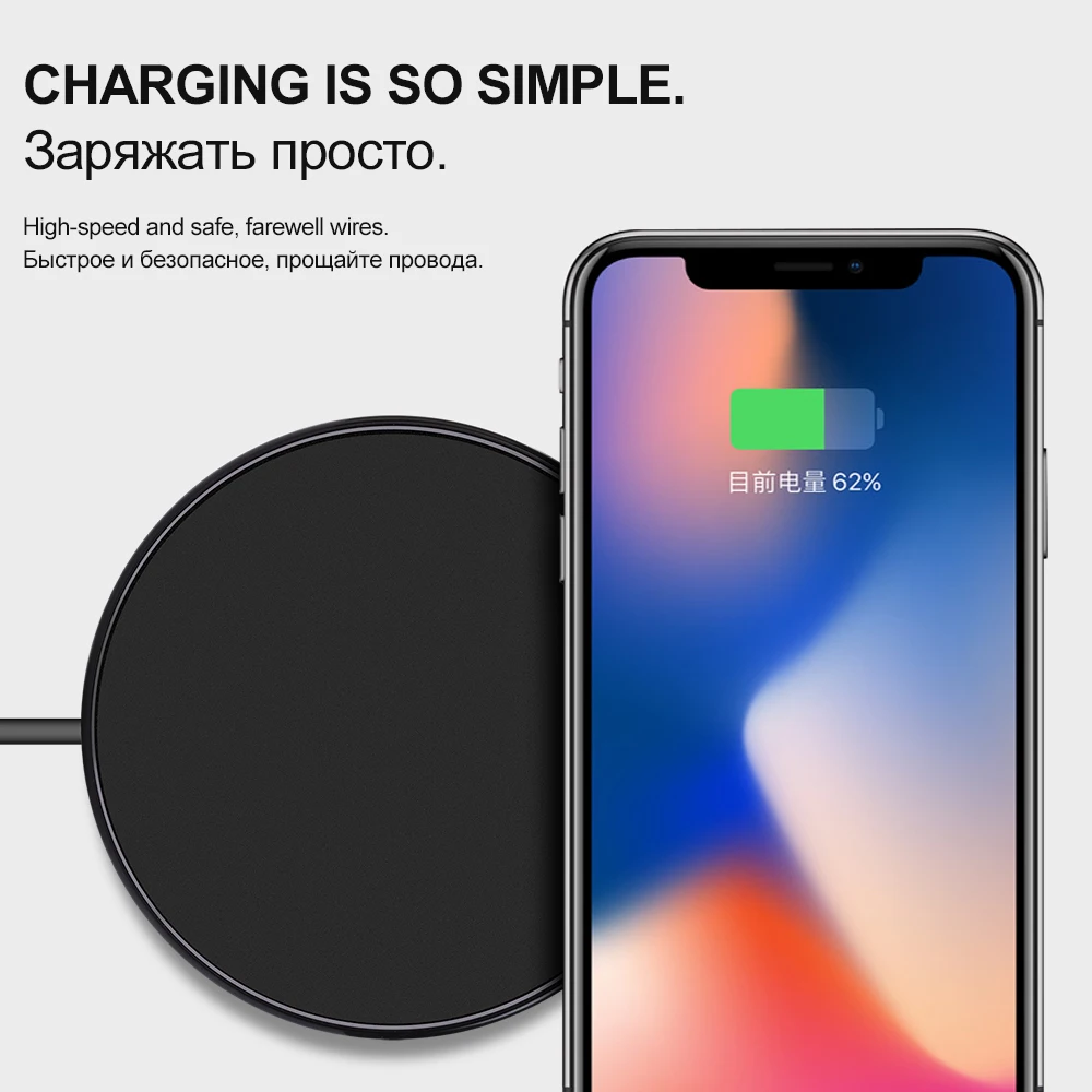 HOCO Оригинальное Qi Беспроводное зарядное устройство настольное для iPhone 11 Pro XR Xs Max X