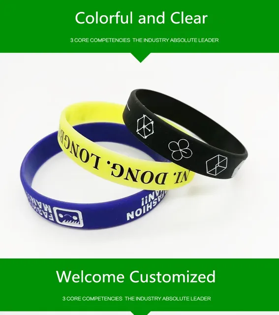 Welcome Customize Silicone Bracelet Your Own Design Or Business Logo Welcome Customize Silicone Bracelet Your Own Design Or Business Logo Wristband Create Fashion Jewelry Women Men