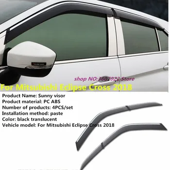 

For Mitsubishi Eclipse Cross 2018 4pcs/set car body styling cover plastic Window glass Wind Visor Rain/Sun Guard Vent Car-covers