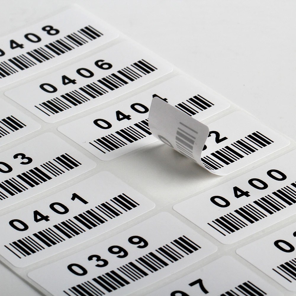 1200 Pcs Disesuaikan HD Digunakan Dicetak QR/Line/2D Barcode Label Stiker  Perekat Label Kategori 2