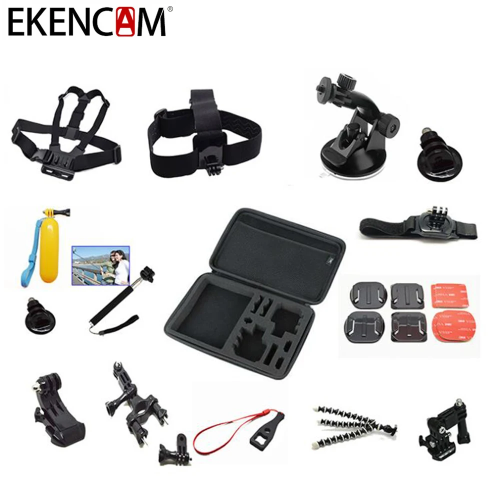 EKENCAM Accessories head Strap chest strap tripod mount 13 in 1 for