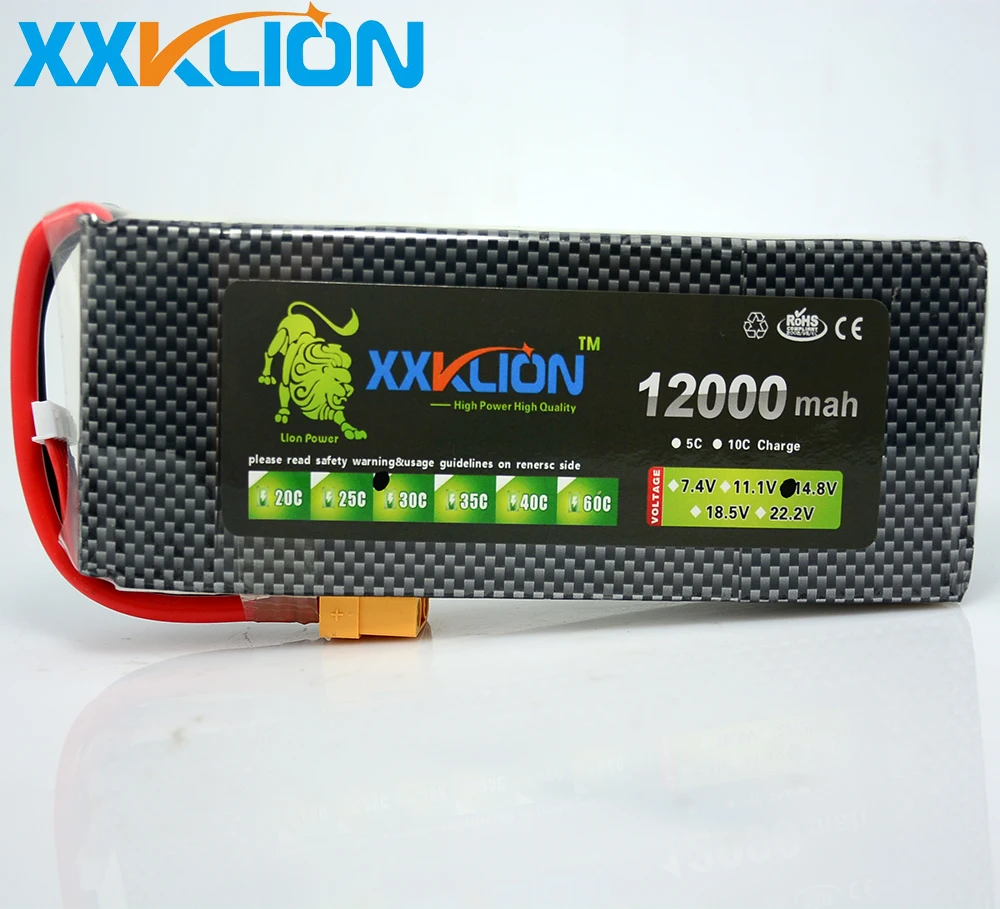XXKLION Plant protectio font b drone b font Lipo battery pack 14 8v 12000mAh 30C 4S