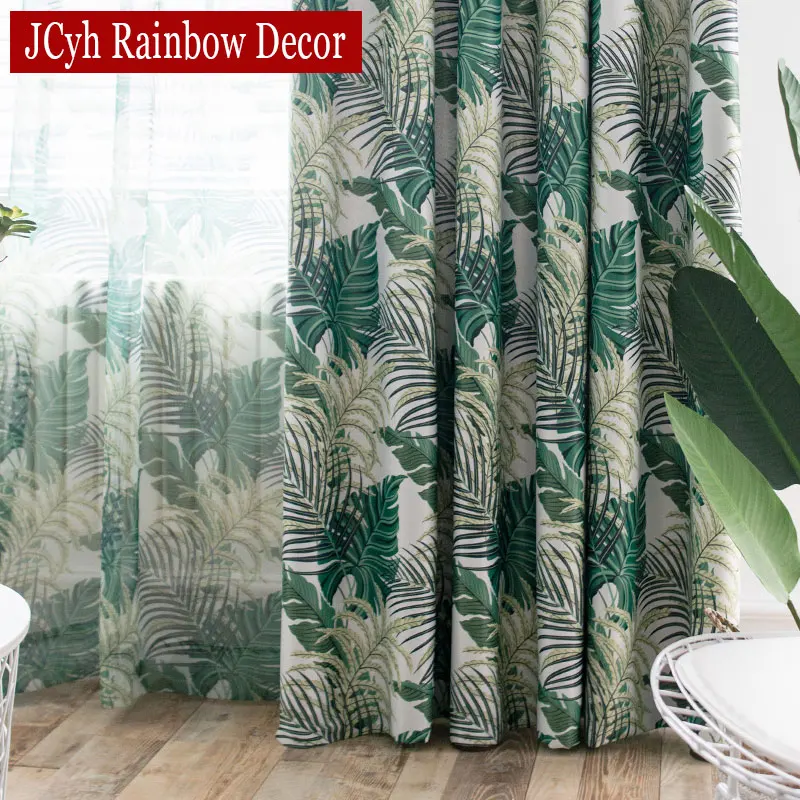 

JCyh Modern Pattern Rainforest Blackout Curtains For Bedroom Window Curtains Living Room Tend Cortinas RideauxBlinds Drapes