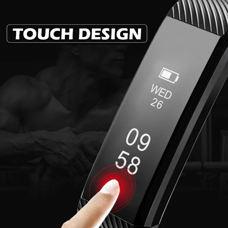 ID115 HR Смарт Напульсники монитор сердечного ритма Браслет Фитнес трекер Smartband