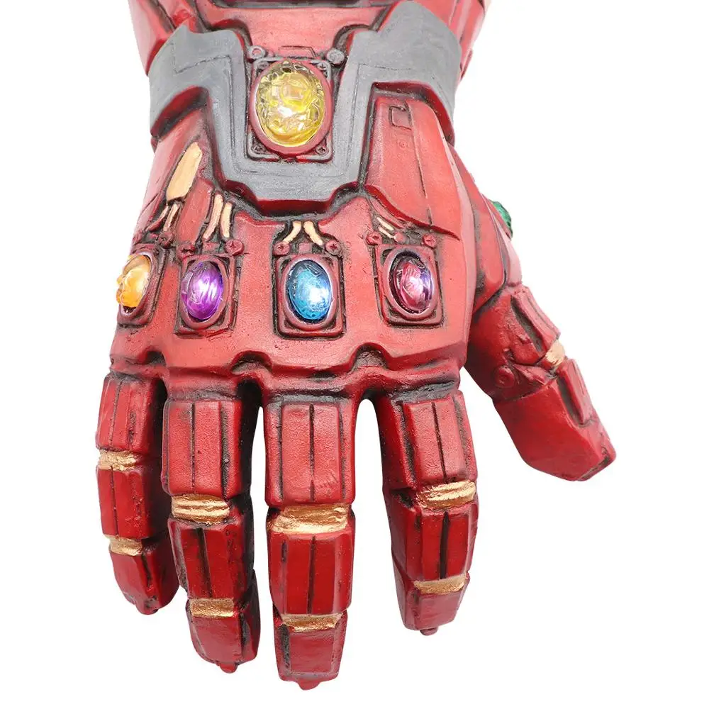 Железный человек Tony Stark Infinity Gauntlet светодиодный светильник супергерой Бесконечность камень косплей перчатки Гибкие пальцы