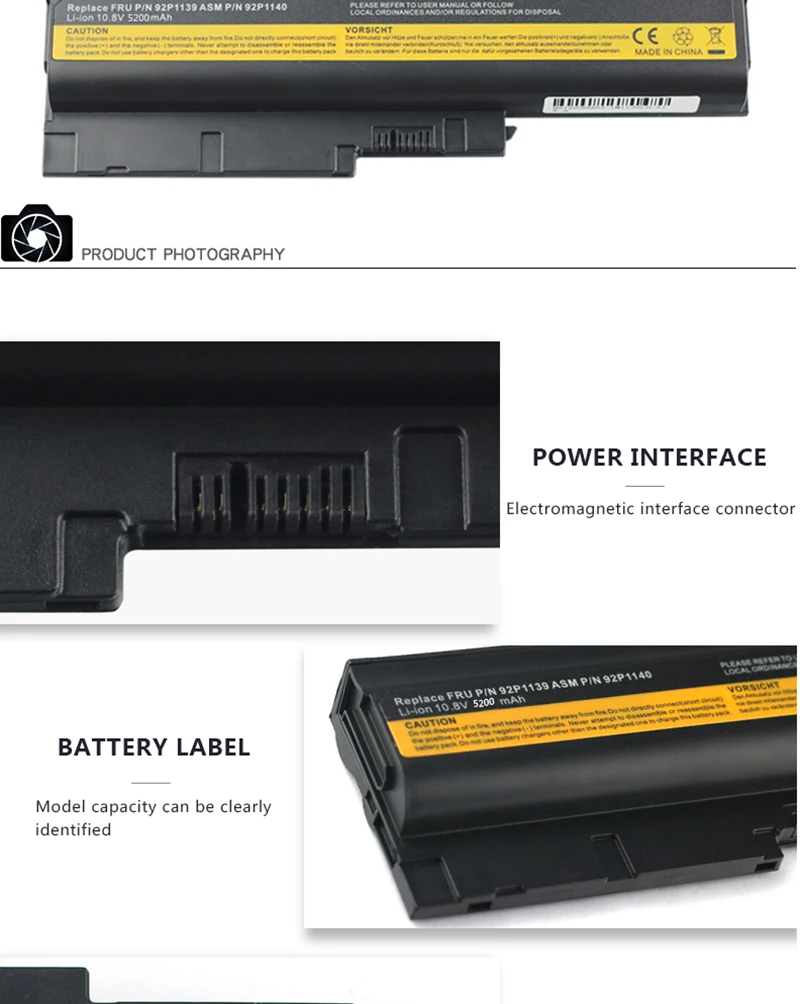 HSW 5200 мАч 6 ячеек Batteria новая Замена перезаряжаемый ноутбук аккумулятор для IBM lenovo ThinkPad T61 R61 R61i T61u R400 T400
