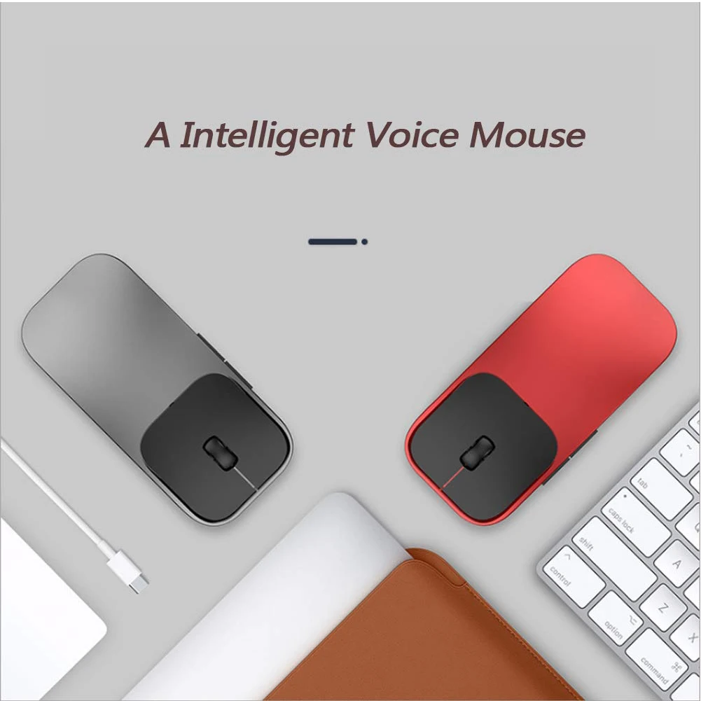 

Smart Speech Recognition Office Wireless Mouse Ultra Thin Home Intelligent ABS Typing Voice Input Rechargeable Translation