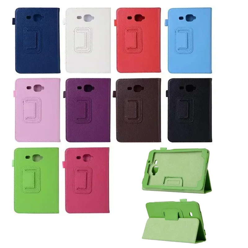 

Ultra Slim Litchi 2-Folder Folio Stand PU Leather Cover Case For Samsung Galaxy Tab A 7.0 2016 T280 SM-T280 T280N T285 Tablet