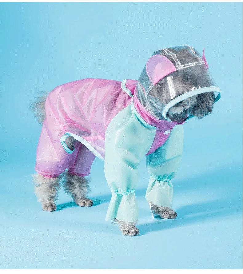 Собачий четырехногий дождевик Тедди маленькие щеночки Весенняя и летняя одежда Шнауцер поставки все включено водонепроницаемая одежда для домашних животных