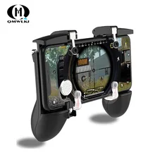 Six-finger linkage PUBG Mobile Game Controller Gamepad Trigger Fire Button Aim Button L1 R1 Shooter Joystick For iphone Android цена Six-finger linkage PUBG Mobile Game Controller Gamepad Trigger Fire Button Aim Button L1 R1 Shooter Joystick For iphone Android цены онлайн
