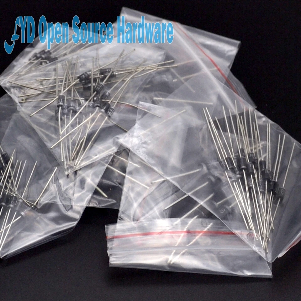 1n4001 1N4002 1N4004 n4007 6A10 10A10 1N5408 7kind = 100pcs Into the fast recovery diode assorted kit | Электронные компоненты