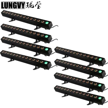 

Free Shipping 8pcs/Lot 14X12W RGBWA UV 6IN1 Indoor Pixel Optional LED Wall Wash Washer Landscape Bar Stage DMX Mode