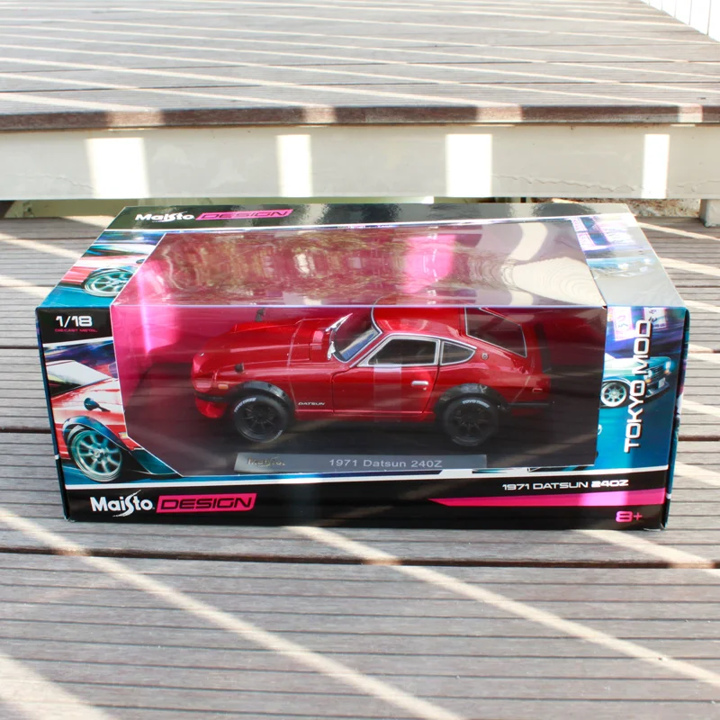 Спортивный автомобиль Maisto 1:18 1971 Nissan Datsun 240Z Красный спортивный литая модель