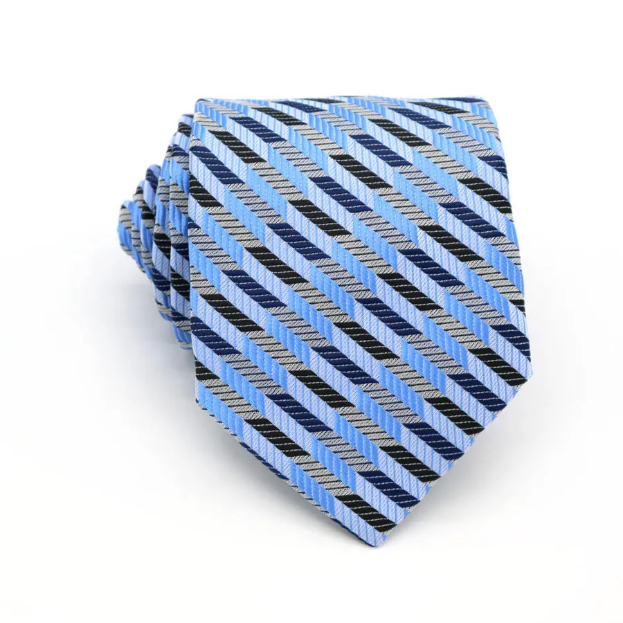 Классический 8 см галстук-платок мужской свадебный в полоску галстук мужской роскошный галстук ЖАККАРДОВЫЙ галстук для деловой свадебной вечеринки - Цвет: XT-190