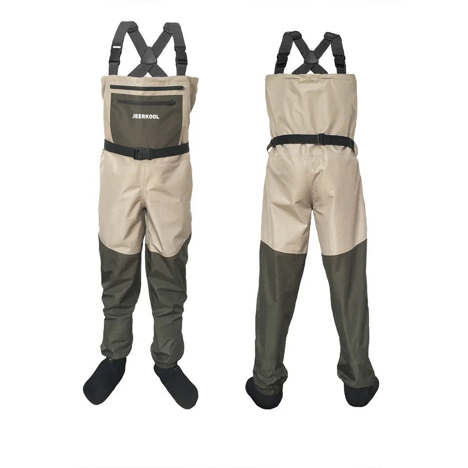 

Fishing Pants Portable Chest Clothes Waterproof Overalls Hunting Waders Pants Repellent Fabric Trousers Soft Sock for Fishmen X2