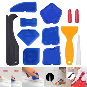 

9/12Pcs Caulking Tool Kit Silicone Sealant Finishing Tools Grout Scraper Caulk Remover CLH@8
