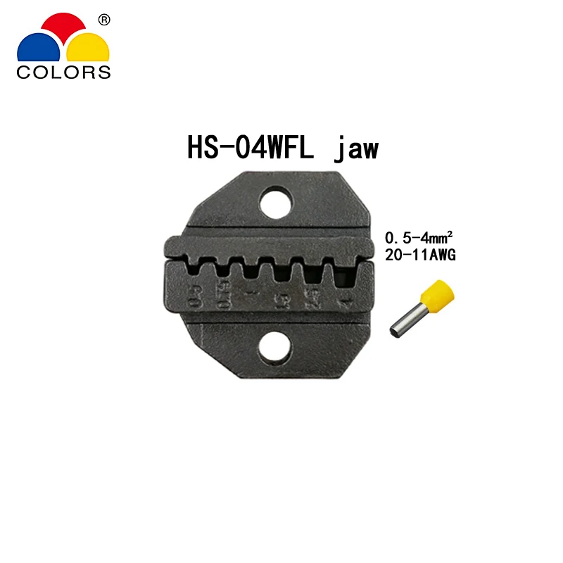 Обжимные клещи для Щековой 230 мм щипцы для наращивания волос утепленная неизолированные трубчатых терминал HS-26TW HS-35WF HS-625WFL HS-04WFL челюсти инструменты - Цвет: HS-04WFL jaw