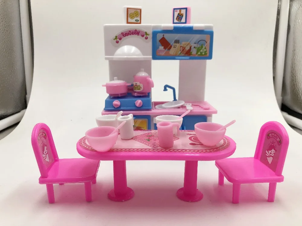 1 Set lol dolls Kitchen Suit with Table chairs toys for lol dolls lil