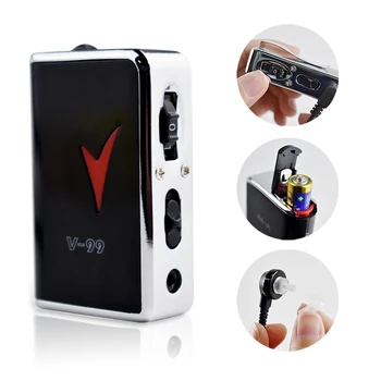 

Portable Hearing Aids Rechargeable Black Durable Best Sound Amplifier Adjustable Mini Hearing Aid For Elderly Deafness Ear Care
