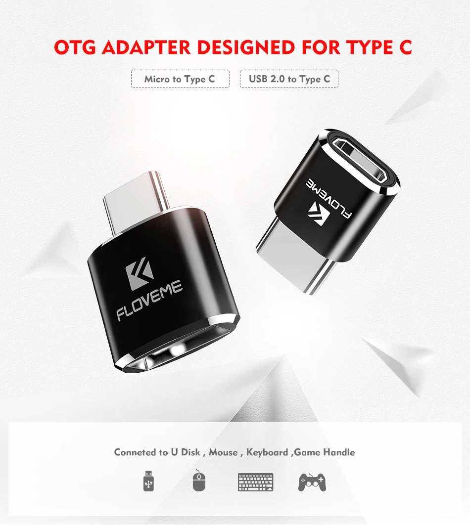 FLOVEME type C OTG адаптер Micro USB/USB для type-C штепсельный преобразователь, адаптер для Galaxy S8 Oneplus 3 t 3 2 USB-C зарядное устройство
