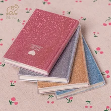 Мини-блокнот с сердечками из ПВХ, дневник, школьный блестящий, крутой, кавайный блокнот, блокнот, планировщик, альбом для рисования, подарки для девочек