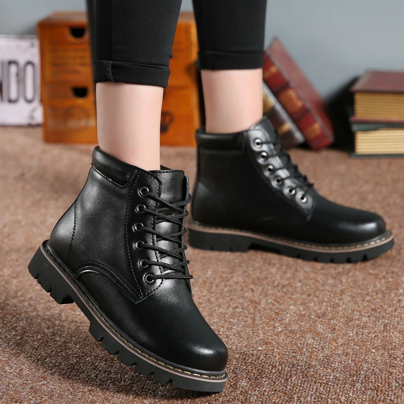 

Dr Martins Women Genuine Leather Boots High Quality Top Ankle Booties Leisure Fashion Shoes Woman Chaussures Homme Luxury Brand