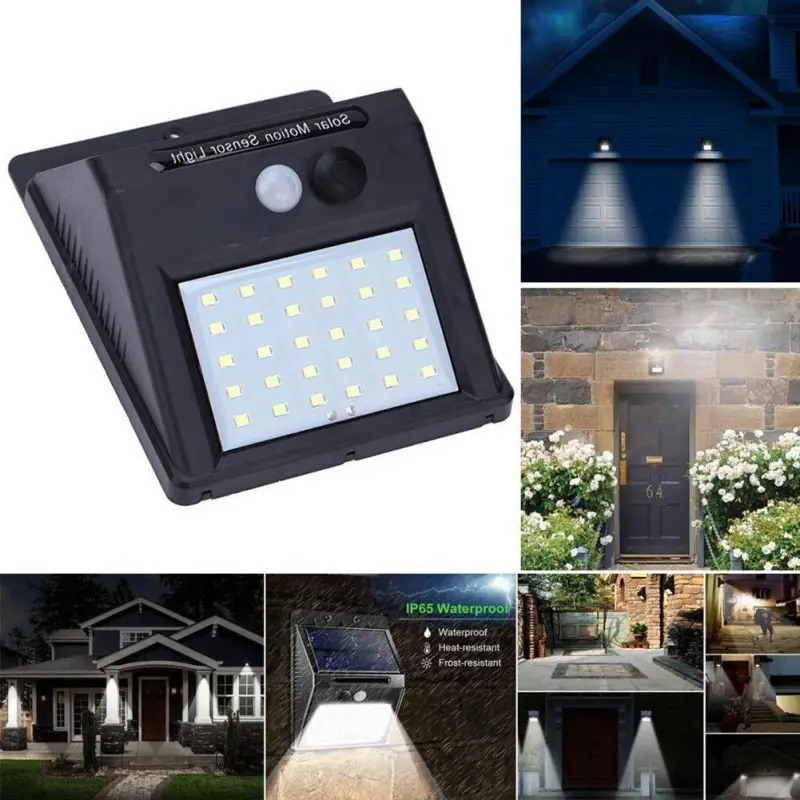 Rechargeable Solar Light 25LED 30 LED Waterproof PIR Motion Sensor Security Wall Light Outdoor Emergency Solar Wall Lamp