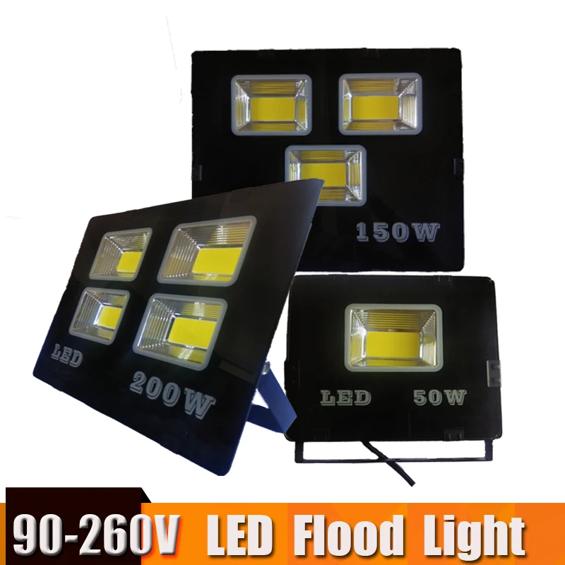 

Ultrathin 90-260V LED Flood Light Focos Led Exterior Waterproof IP65 200w 150w 100w 50w LED Spotlight Refletor Outdoor Lighting