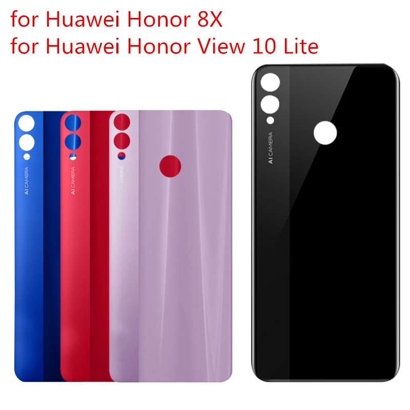 Стеклянная задняя крышка батарейного отсека для huawei Honor 8X Honor View 10 Lite, задняя крышка для задней двери, запасные части+ клей 3M