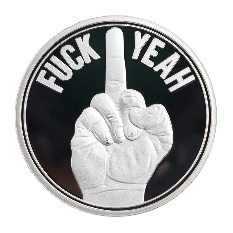 

Silver Plated Gesture Commemorative Coin Collectors Coin Art Gifts Collection Fashion Fingers Souvenir Coin