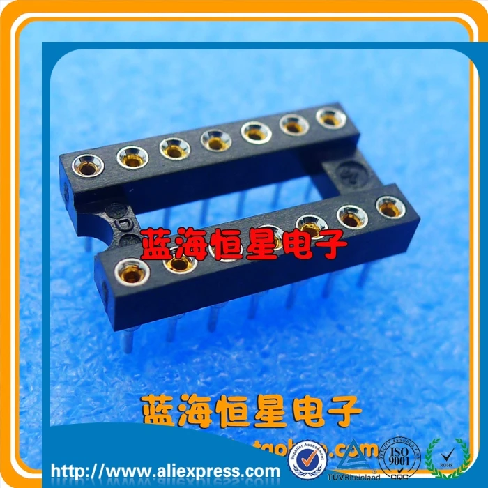 14P round hole IC socket 14P round hole chip holder DIP 14 socket DIP14