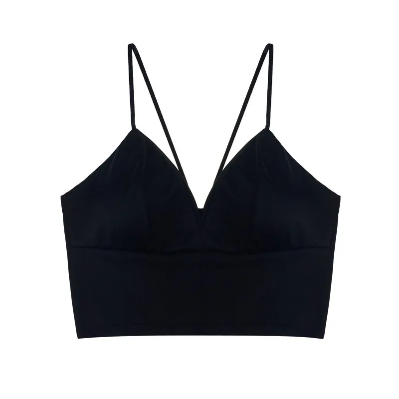 ROPALIA для женщин пикантные летние короткие Bralette Low Cut Топ лифчик Cutaway безрукавки для Женский нижнее бельё девочек