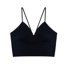 ROPALIA для женщин пикантные летние короткие Bralette Low Cut Топ лифчик Cutaway безрукавки для Женский нижнее бельё девочек