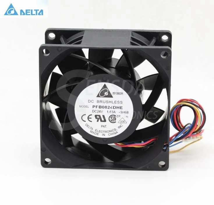 Для delta PFB0824DHE DC 24 в 8 см 8038 80 мм 1 63a 4 контактный провод ШИМ инвертор промышленные
